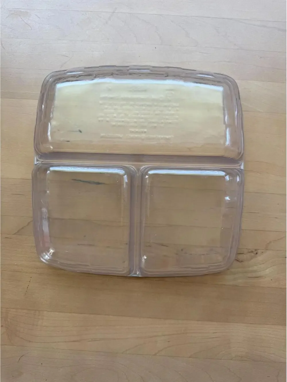Longaberger Basket Clear Plastic Divided Protector #41327 8.25